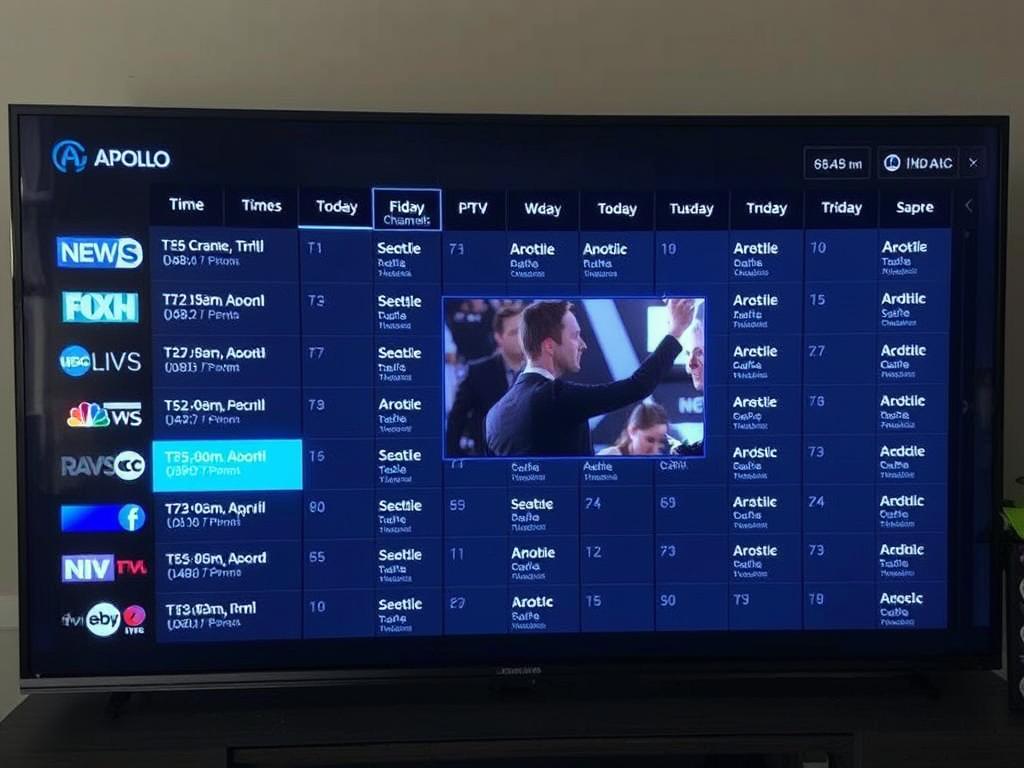 Apollo Group TV electronic program guide during free trial