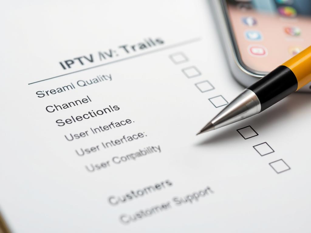 Checklist for evaluating IPTV trial quality with ratings Checklist for evaluating IPTV trial quality with ratings