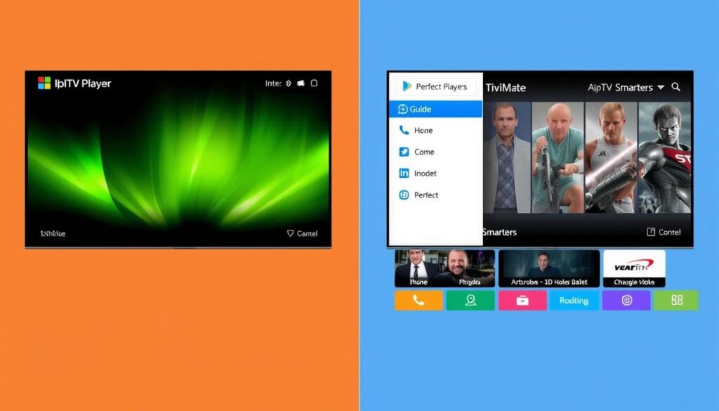 Comparison of TiviMate interface with other popular IPTV players Comparison of TiviMate interface with other popular IPTV players