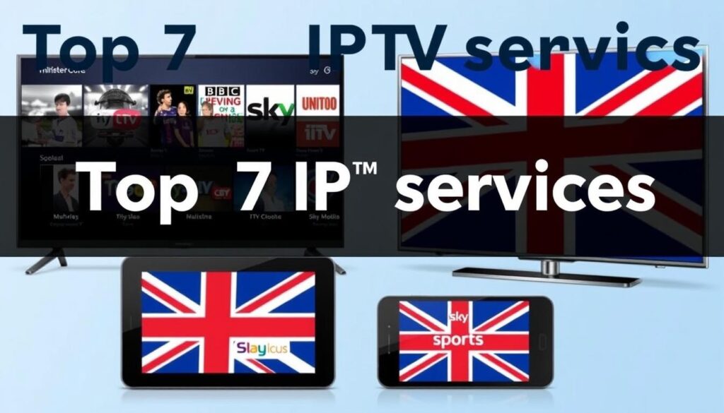 Comparison of the best IPTV UK services showing multiple streaming devices and British channels