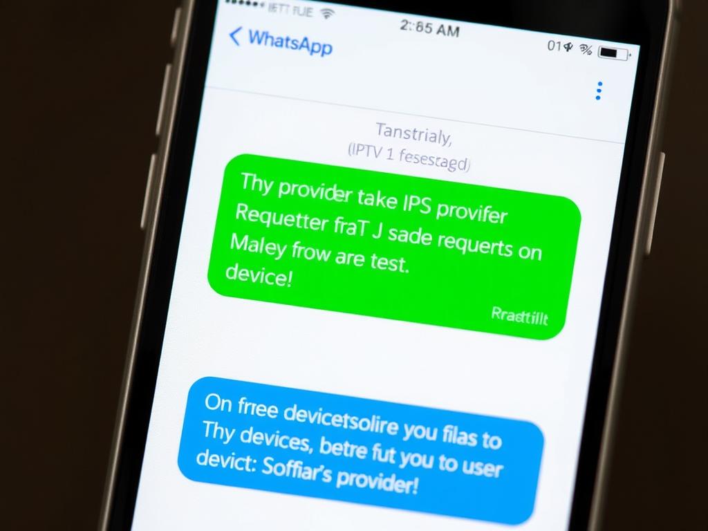 Contacting IPTV provider for free trial via WhatsApp