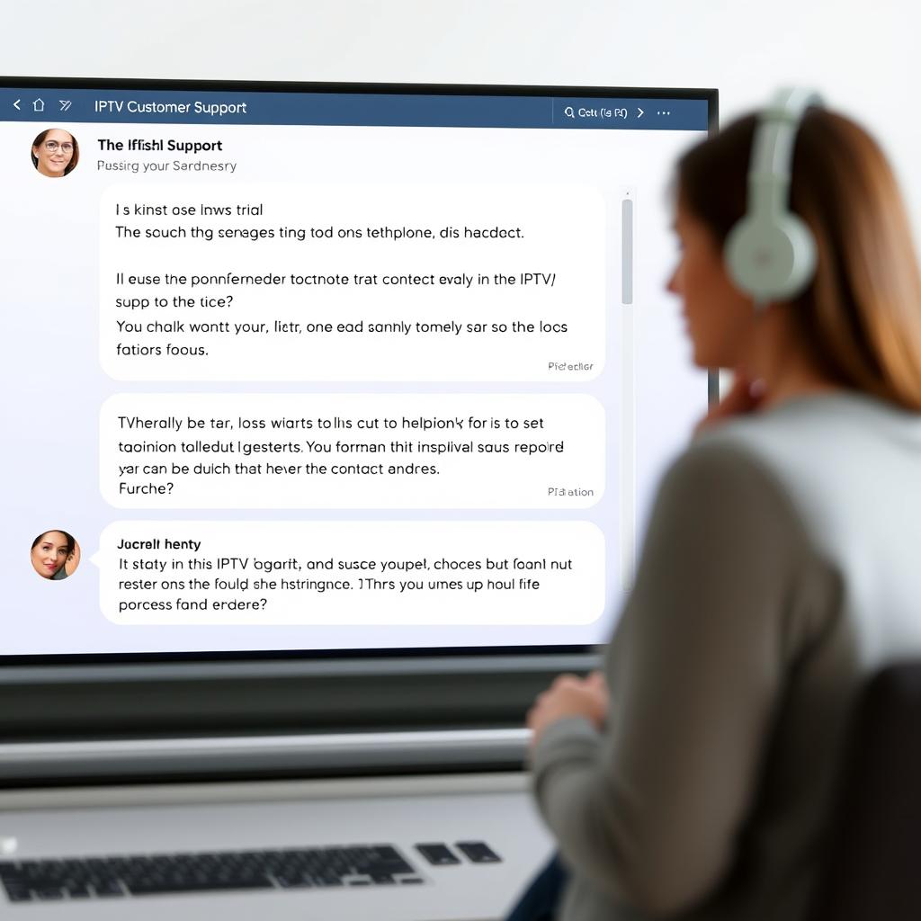 Customer support chat interface for IPTV trial service Customer support chat interface for IPTV trial service