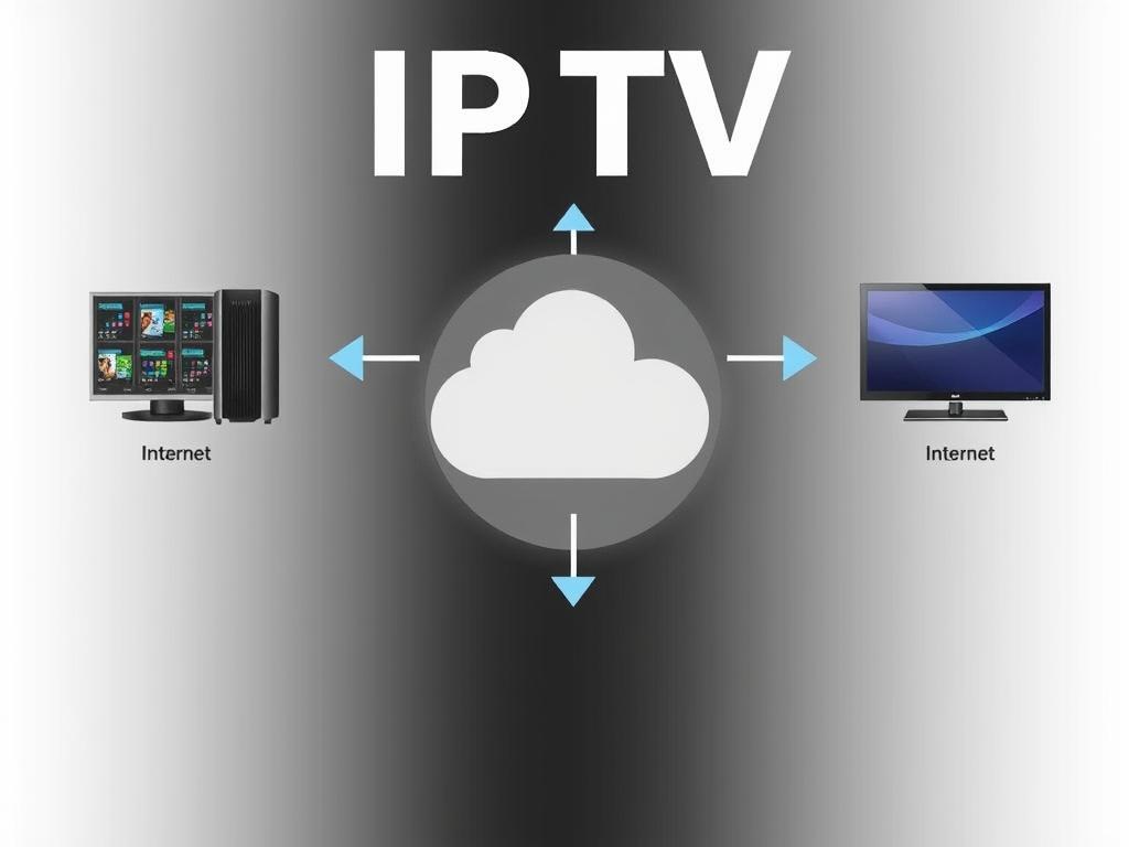 Diagram showing how IPTV boxes process and transmit content