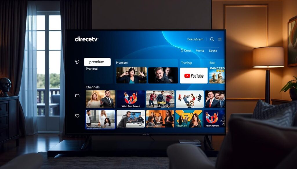 DirecTV Stream interface showing premium channel options from this best IPTV service