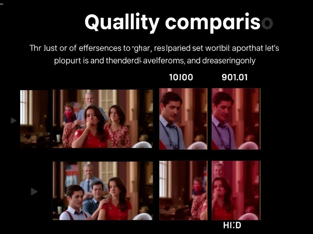 High-definition IPTV streaming quality comparison