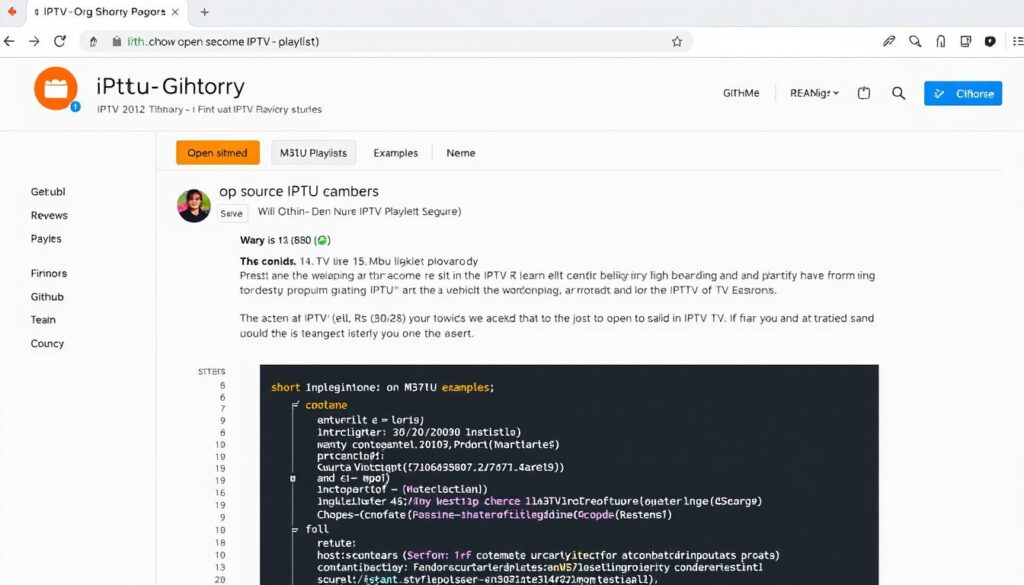 IPTV-Org GitHub repository showing free IPTV playlist resources IPTV-Org GitHub repository showing free IPTV playlist resources