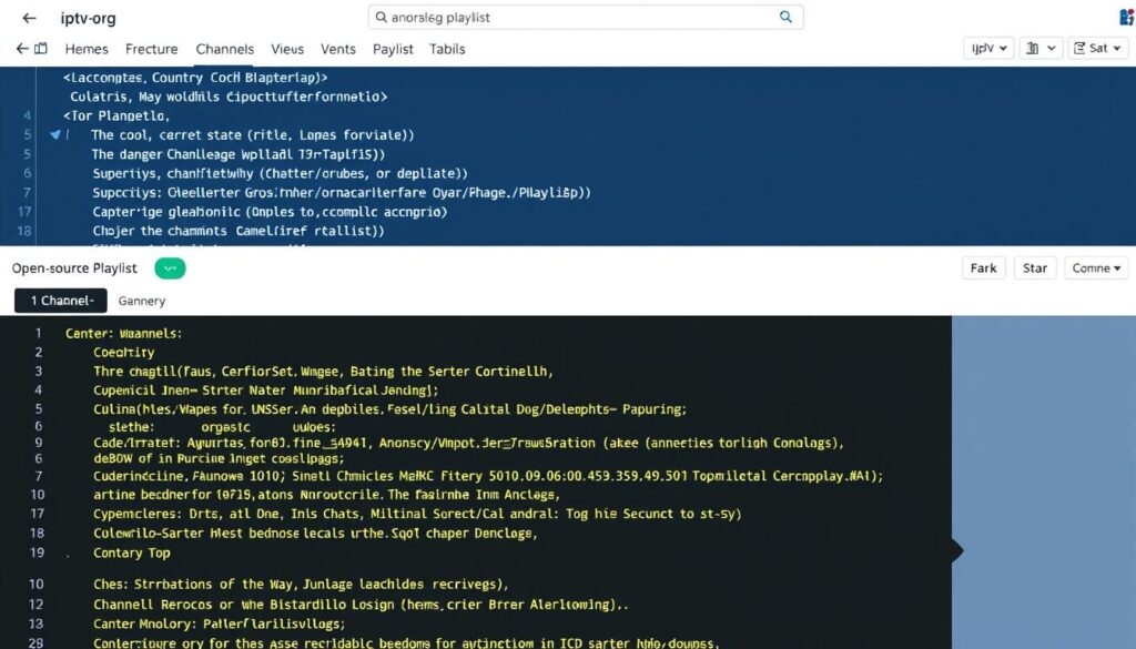 IPTV-Org GitHub repository showing the open-source playlist structure IPTV-Org GitHub repository showing the open-source playlist structure