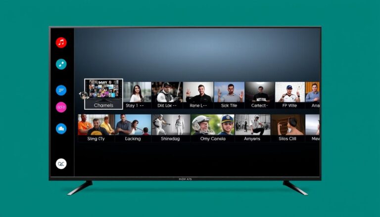 IPTV Player interface showing live channels and program guide
