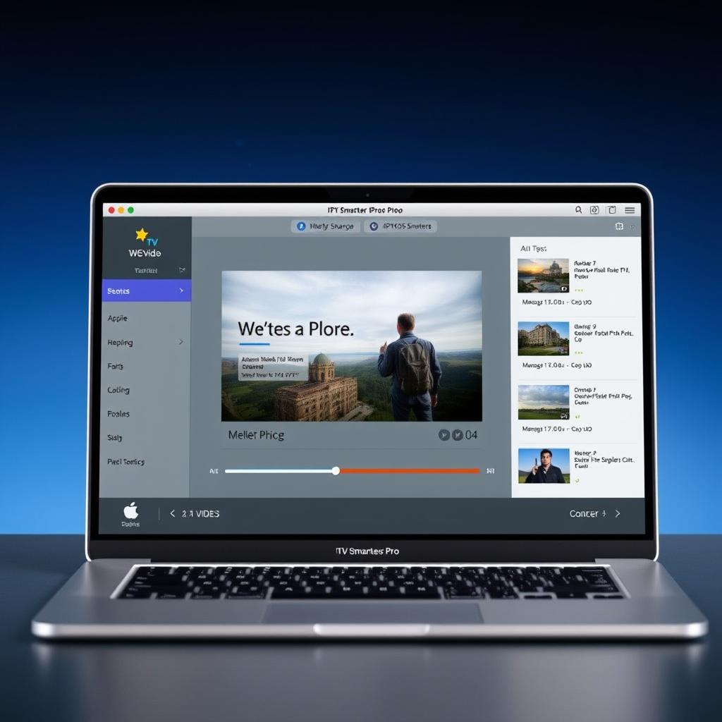IPTV Smarters Pro running on MacBook IPTV Smarters Pro running on MacBook