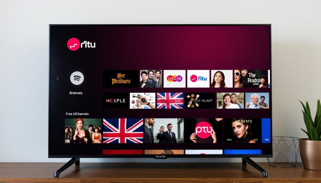 IPTV UK service from Pluto TV showing free channels
