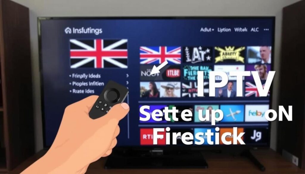 IPTV UK setup on a Firestick with British interface