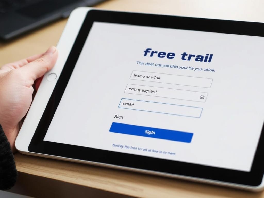 IPTV free trial signup form showing no credit card required