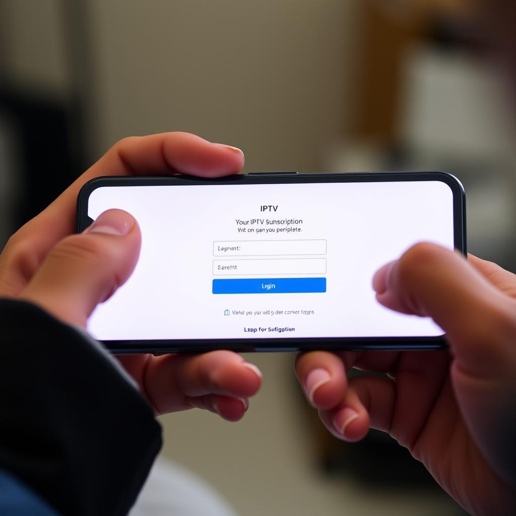 IPTV setup on smartphone