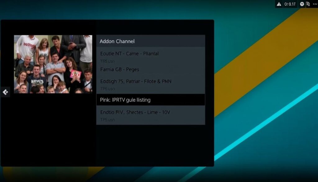 Kodi with PVR IPTV Simple Client showing TV guide and playback Kodi with PVR IPTV Simple Client showing TV guide and playback