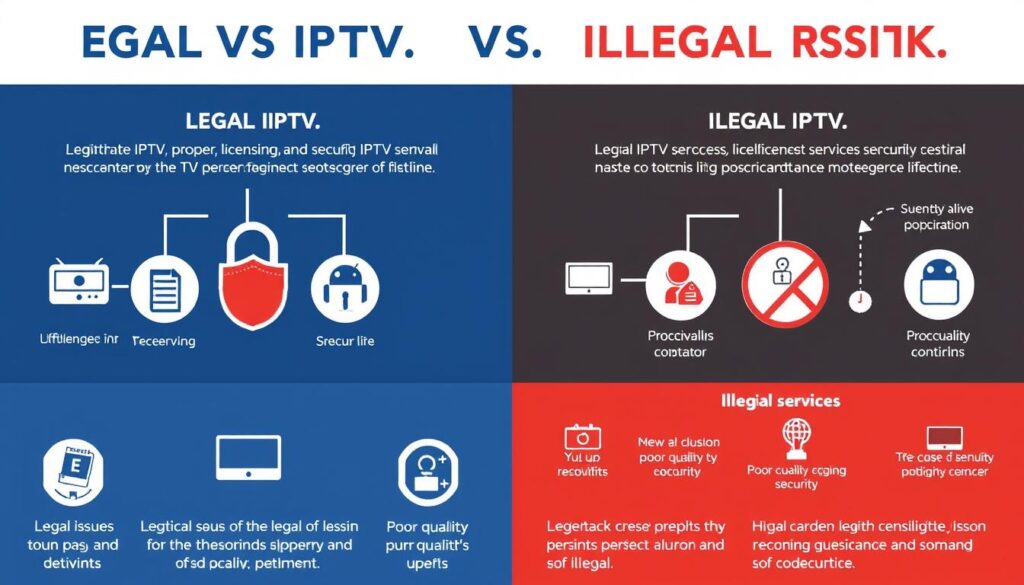 Legal IPTV services vs illegal streaming in the UK