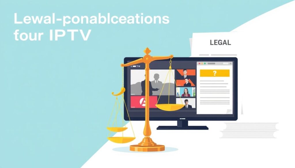 Legal considerations for free IPTV with scales of justice Legal considerations for free IPTV with scales of justice