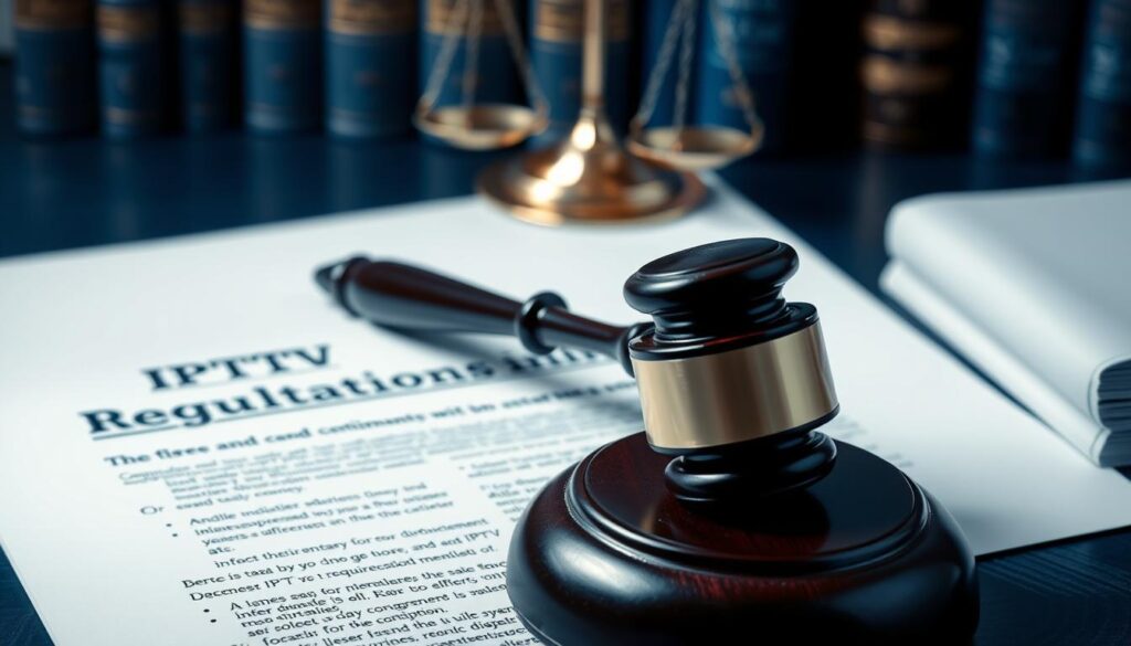 Legal document with IPTV regulations and compliance information