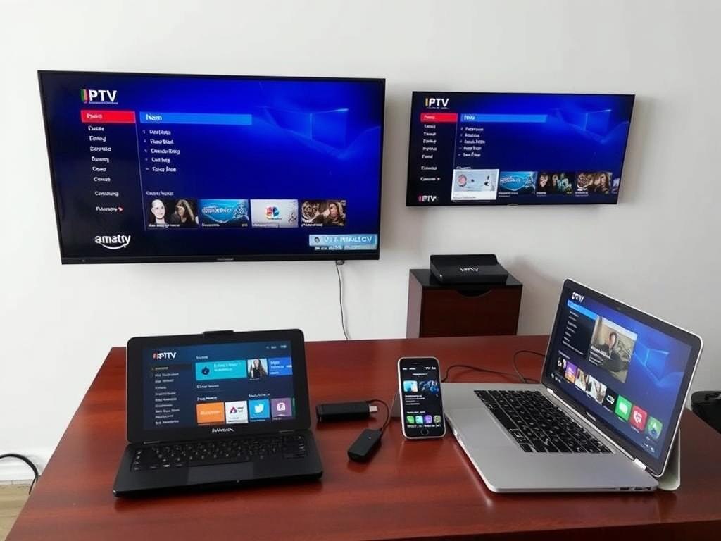 Multiple devices showing IPTV free trial compatibility