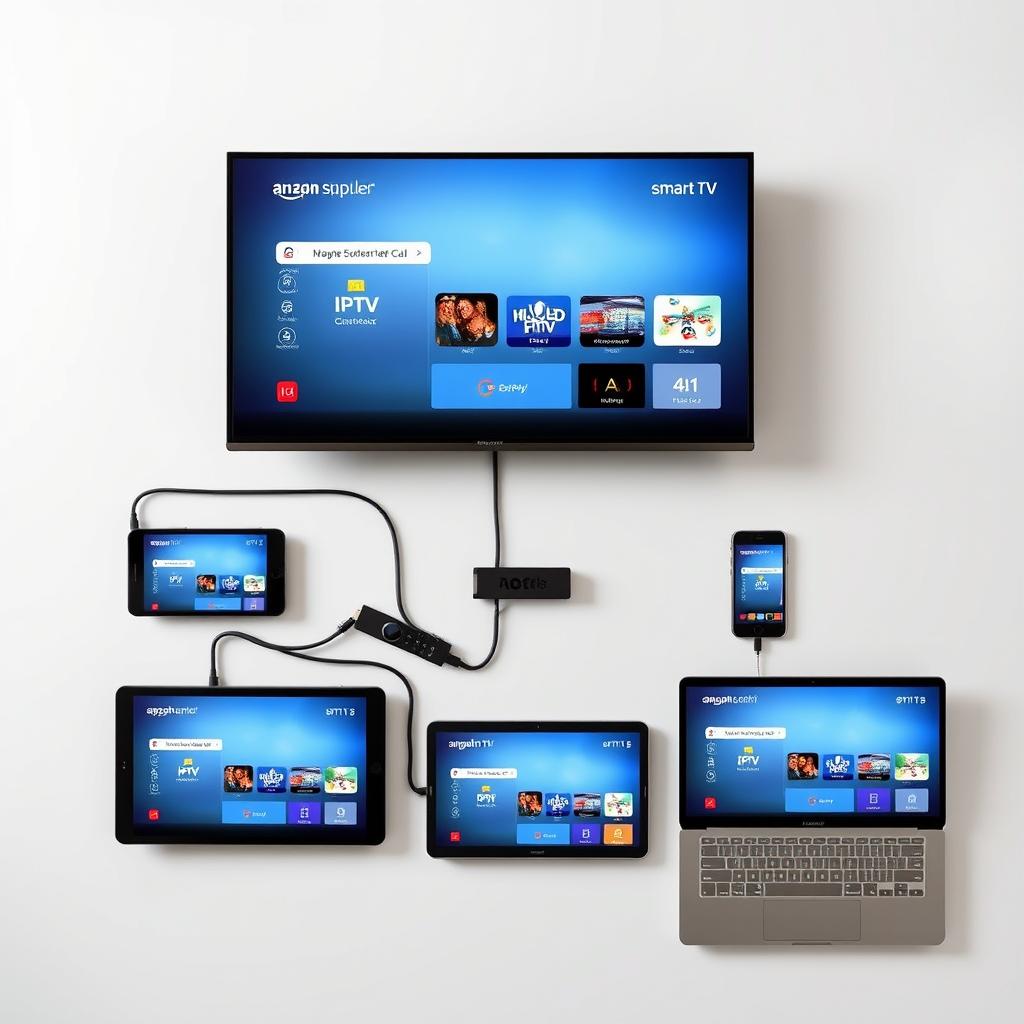 Multiple devices showing the same IPTV trial interface Multiple devices showing the same IPTV trial interface