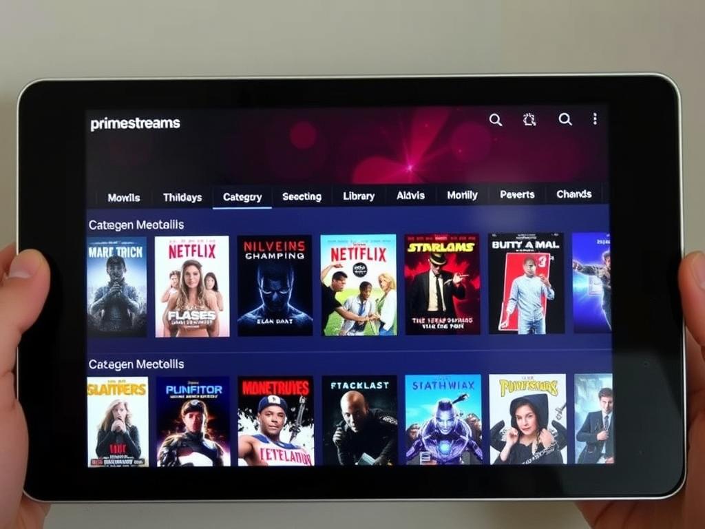PrimeStreams IPTV VOD library during free trial period