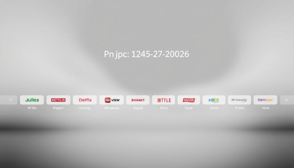 Prompt A sleek, modern interface showcasing the top IPTV services for 2025-2026, rendered in a clean, minimalist style. In the foreground, high-quality icons and logos representing the leading IPTV providers, arranged in a visually appealing grid layout. The middle ground features a simple but elegant menu system, allowing users to browse and select from the available services. The background is a softly blurred, monochromatic gradient, creating a sense of depth and focus on the key elements. Subtle highlights and reflections add a touch of sophistication, while balanced lighting and a muted color palette convey a professional, trustworthy atmosphere.