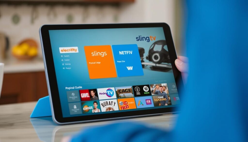 Sling TV interface showing affordable best IPTV package options