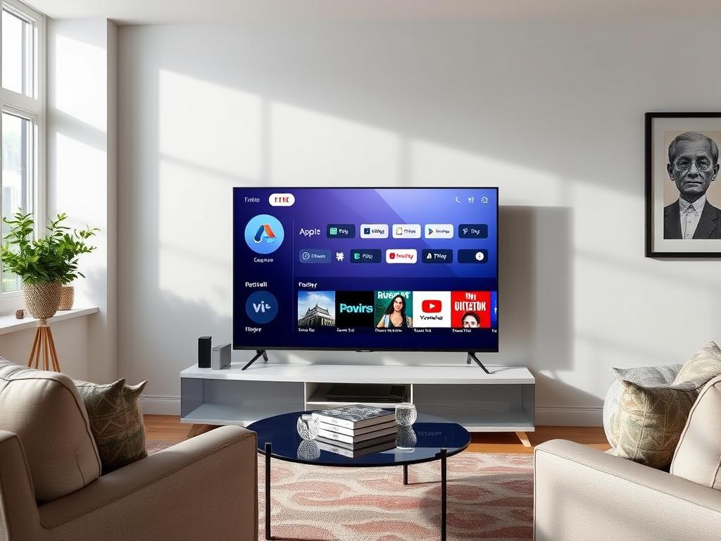 Smart TV showing IPTV UK app installation screen