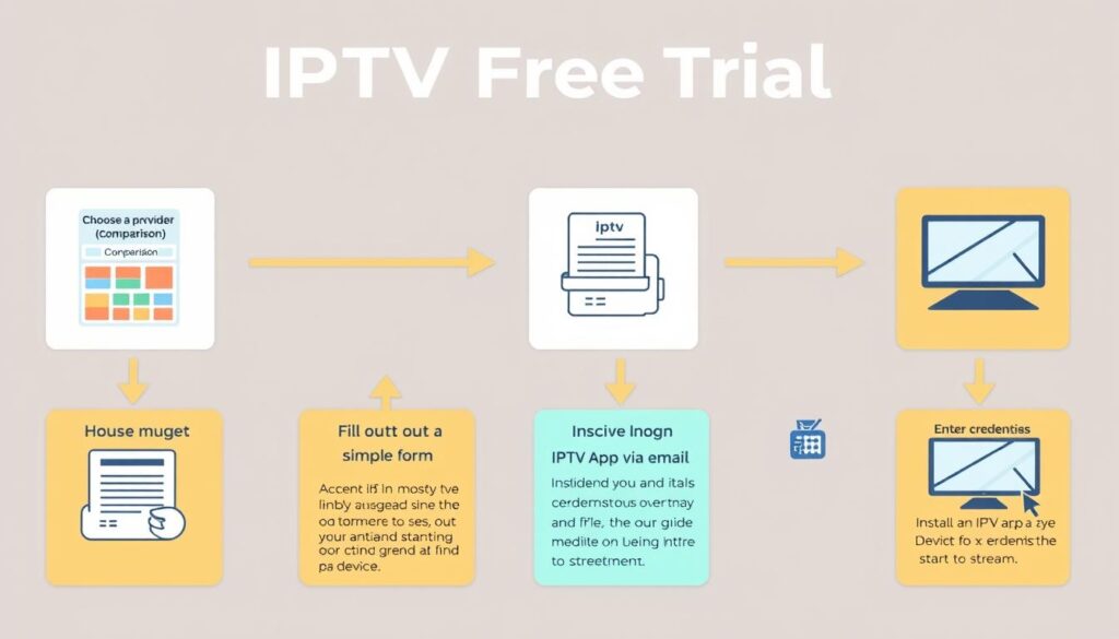 Step-by-step process of signing up for an IPTV free trial