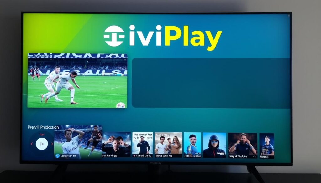 TiviPlay IPTV showing sports channels and movie library TiviPlay IPTV showing sports channels and movie library
