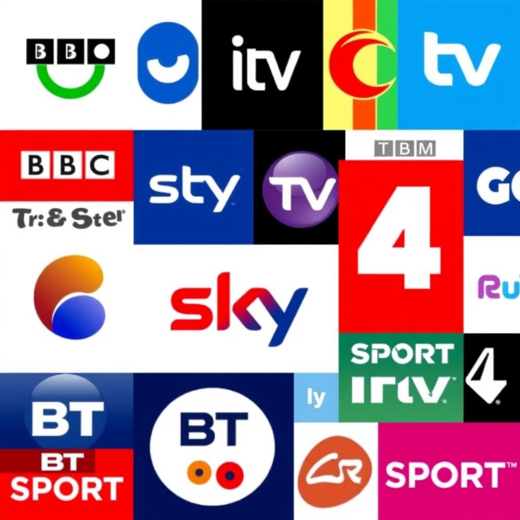 UK TV channel logos available through IPTV subscriptions