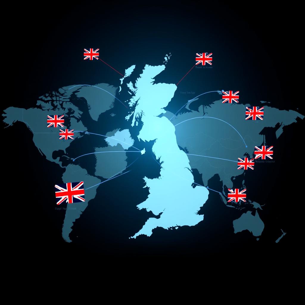 World map highlighting global access to British TV channels via IPTV