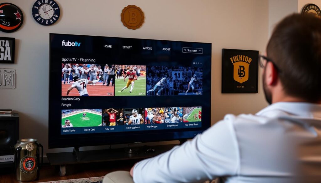 fuboTV interface showing sports programming from this best IPTV service for sports fans