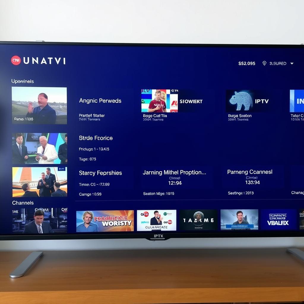 EPG (Electronic Program Guide) interface of an IPTV subscription service EPG (Electronic Program Guide) interface of an IPTV subscription service