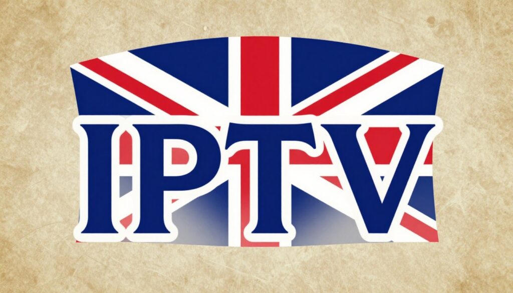 Generate an image of a British IPTV logo with a classic, elegant design. Generate an image of a British IPTV logo with a classic, elegant design.