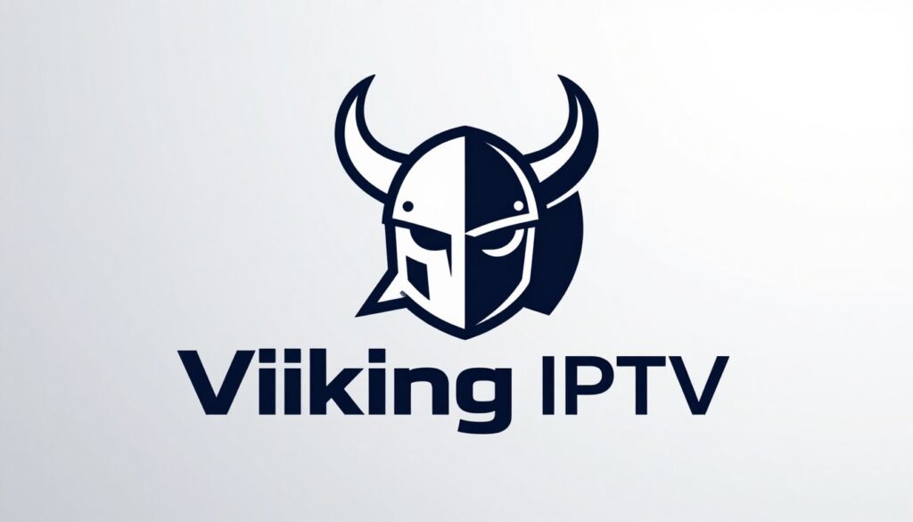 Generate an image of a Viking IPTV logo with a sleek, modern design. Generate an image of a Viking IPTV logo with a sleek, modern design.
