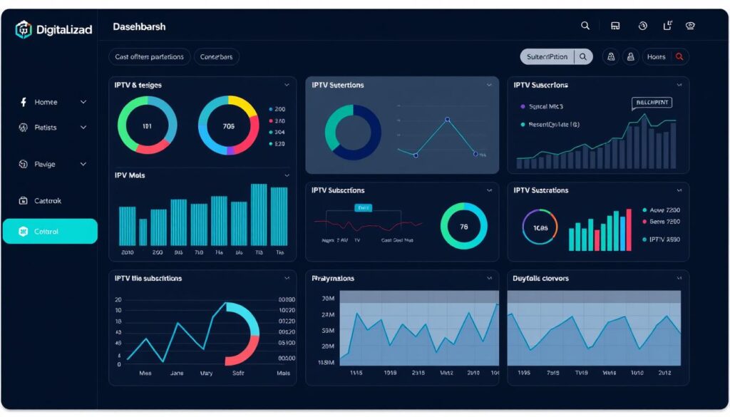 Generate an image of a reseller dashboard on DigitaLizard IPTV panel
