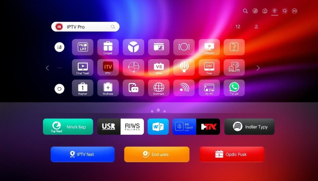 Generate an image of a user-friendly interface for IPTV Pro