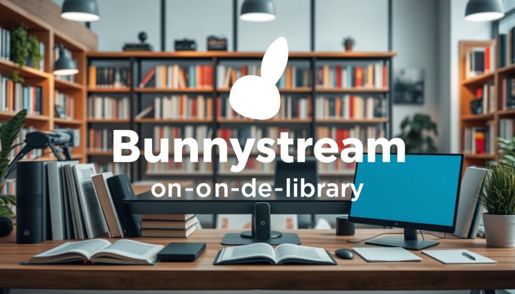 Generate an image representing Bunnystream's on-demand library