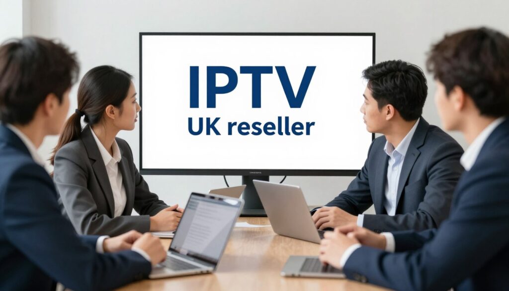 Generate an image representing the IPTV UK reseller business opportunity Generate an image representing the IPTV UK reseller business opportunity