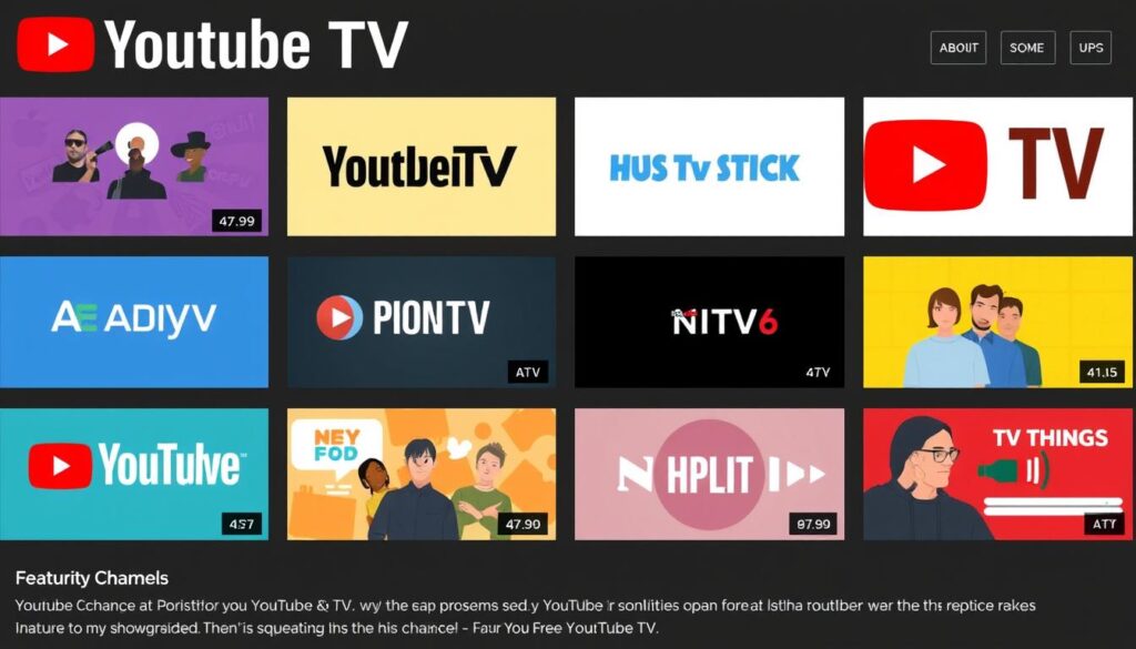 YouTube TV channel lineup image