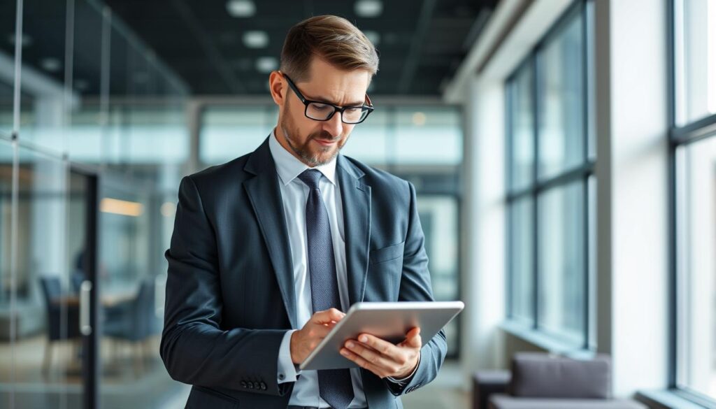 Generate an image of a person comparing different IPTV services on a tablet Generate an image of a person comparing different IPTV services on a tablet