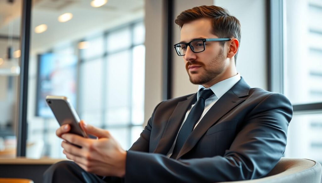 Generate an image of a person using a VPN on their device while streaming IPTV