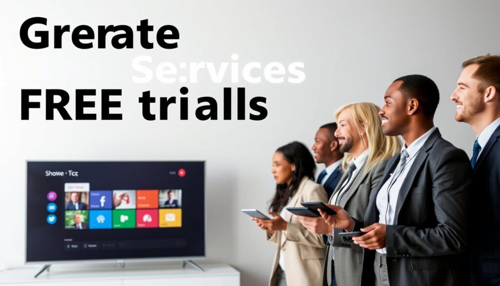 Generate an image related to IPTV services offering free trials