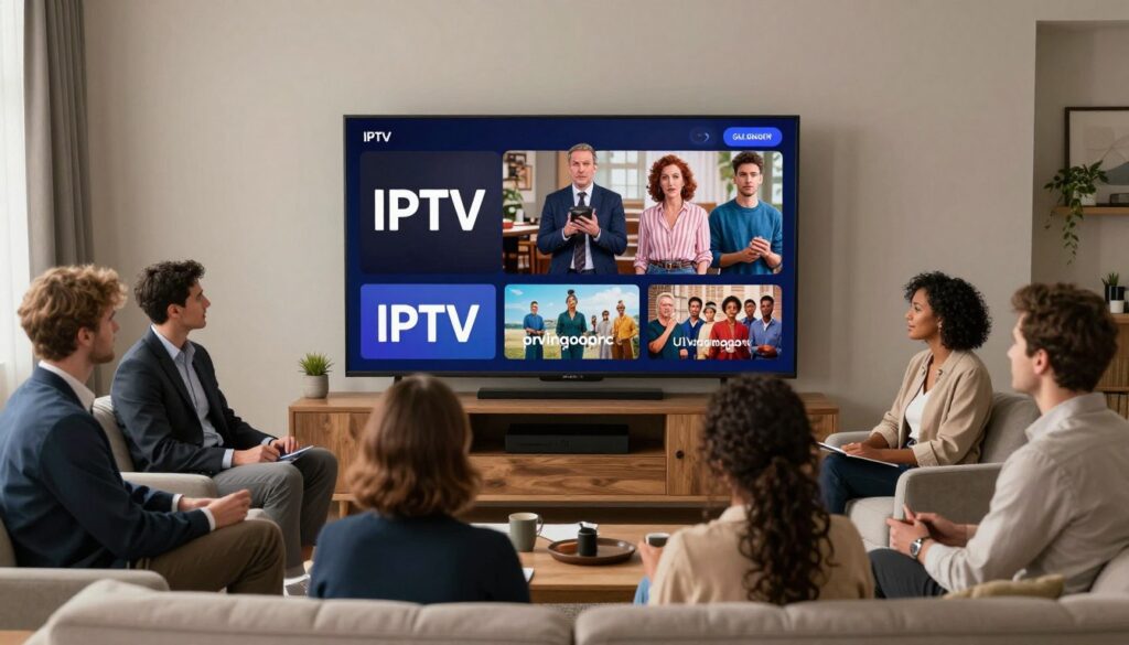 Generate an image representing British IPTV services