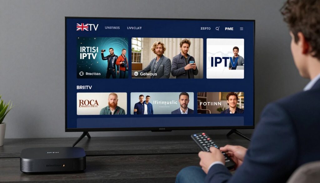 Generate an image representing British IPTV's service Generate an image representing British IPTV's service