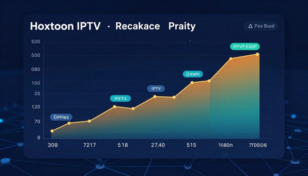 Generate an image representing Hoxtoon IPTV's reliability with a stable streaming graph Generate an image representing Hoxtoon IPTV's reliability with a stable streaming graph