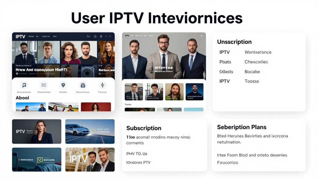 Generate an image showing a comparison of different IPTV services, highlighting their unique features.