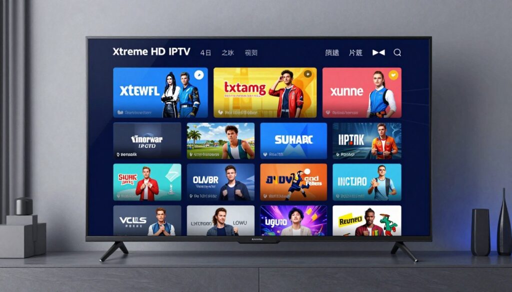 Generate an image symbolizing Xtreme HD IPTV's high-definition streaming quality.