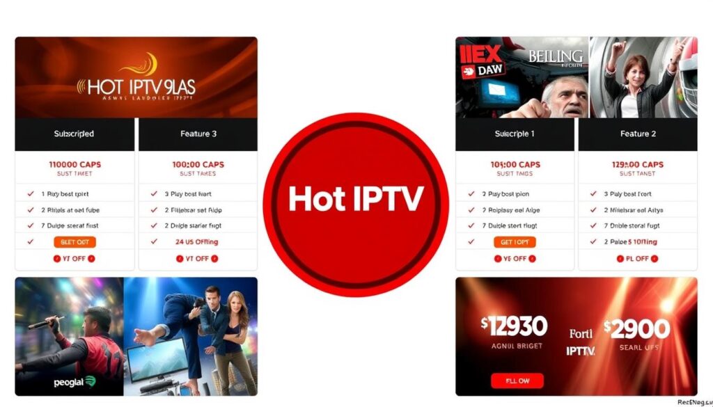 Image of various subscription plans offered by Hot IPTV Image of various subscription plans offered by Hot IPTV