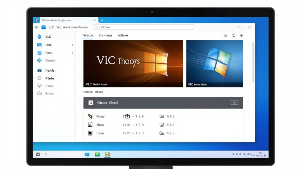 Generate an image of VLC media player on a Windows PC